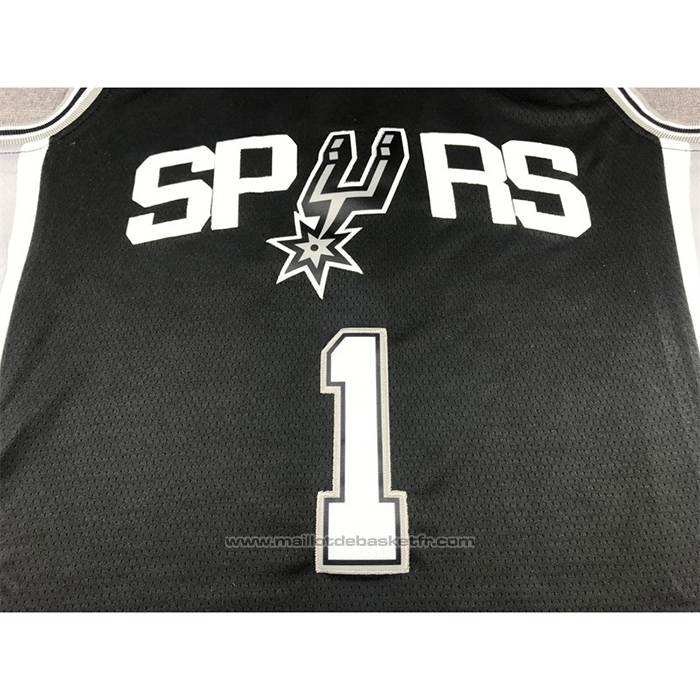 Maillot San Antonio Spurs Victor Wembanyama #1 Icon 2022-23 Noir